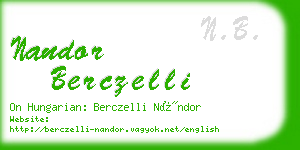 nandor berczelli business card